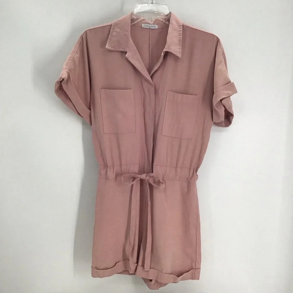 Lida Kate Women’s Romper Playsuit Tie Belt Casual Summer Blush Pink Size Small - Picture 1 of 8